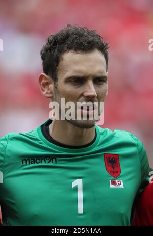 Albania goalkeeper Etrit Berisha Stock Photo