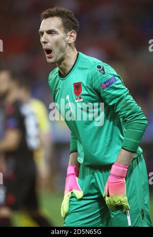 Albania goalkeeper Etrit Berisha Stock Photo