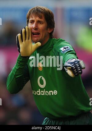 Manchester United goalkeeper  Edwin  Van der Sar Stock Photo