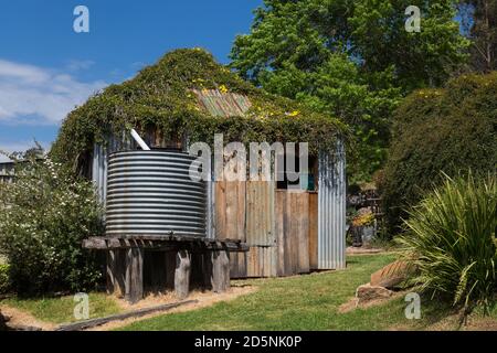 Old houses and buildings in the historic town of Laguna, a locality in the city of Cessnock, in the Hunter Region of New South Wales, Australia. Stock Photo