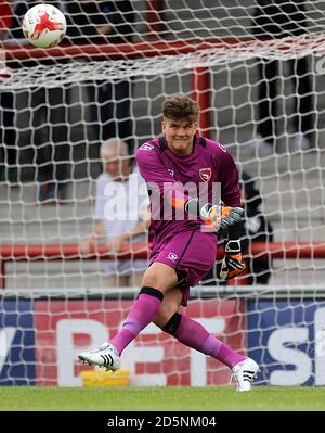 Goalkeeper Danijel Nizic, Morecambe.  Stock Photo