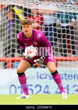 Goalkeeper Danijel Nizic, Morecambe.  Stock Photo