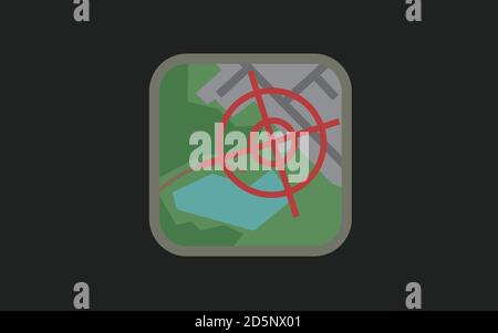 Location Icon - Good for Windows/Linux Folders and Shortcuts + Web Stock Vector