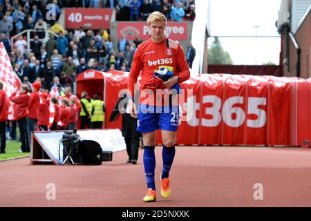 Stoke City goalkeeper Jakob Haugaard Stock Photo