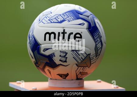 A general view of a Mitre football league matchball Stock Photo