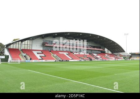 General view of the pitch at Highbury Stadium. Stock Photo