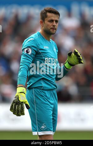 Swansea City goalkeeper Lukasz Fabianski  Stock Photo