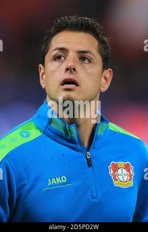 Bayer Leverkusen's Javier Hernandez Stock Photo