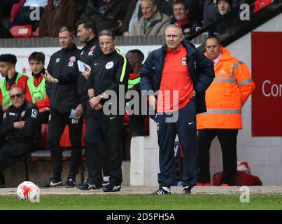 Coventry City's manager Mark Venus during the game against Walsall Stock Photo