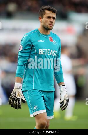 Swansea City goalkeeper Lukasz Fabianski Stock Photo