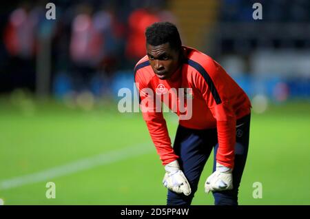 Coventry City goalkeeper Reice Charles-Cook warming up prior to the match  Stock Photo