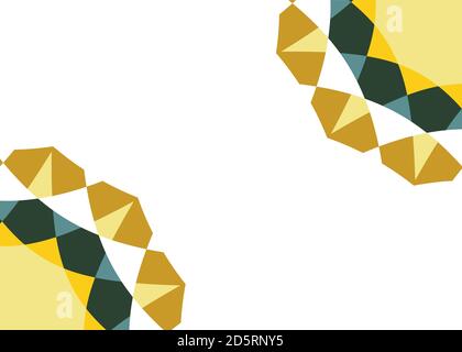 Rectangular template with vector geometric abstract pattern. Stock Vector