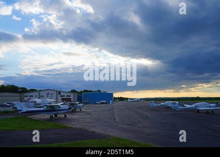 MONTGOMERY, NJ -30 MAY 2020- View of the Princeton Airport (PCT) in Princeton, New Jersey, United States. Stock Photo