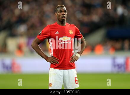 Manchester United's Paul Pogba during the game Stock Photo