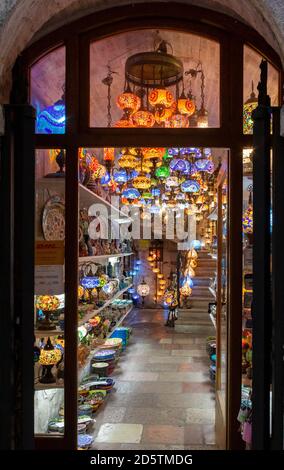 Ornamental light shop in Kotor, Montenegro Stock Photo