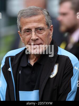 Uruguay manager Oscar Tabarez Stock Photo