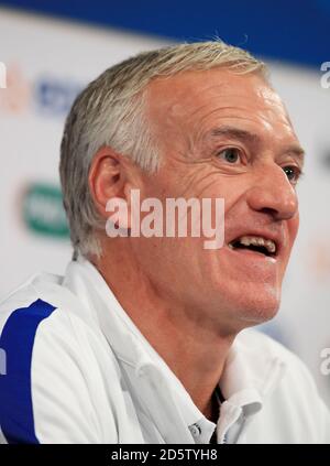 France manager Didier Deschamps during the press conference at the Stade de France Stock Photo