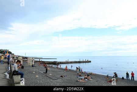 Along the beach front in Sochi City Stock Photo