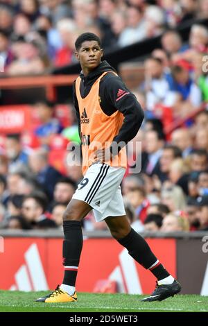 Manchester United's Marcus Rashford warms up  Stock Photo