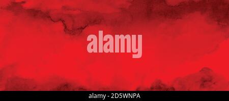 Abstract horizontal background designed with red color watercolor stains. Artistic vector used as being an element in the decorative design of header, Stock Vector