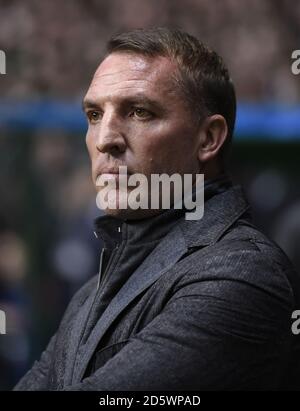Celtic manager Brendan Rodgers before kick off.  Stock Photo