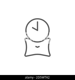 Sleeping time vector icon symbol isolated on white background Stock Vector