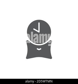 Sleeping time vector icon symbol isolated on white background Stock Vector