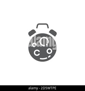 Sleeping time vector icon symbol isolated on white background Stock Vector