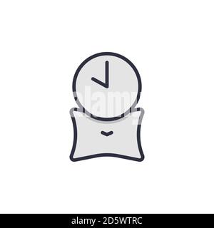 Sleeping time vector icon symbol isolated on white background Stock Vector