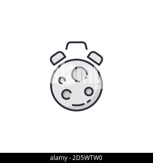 Sleeping time vector icon symbol isolated on white background Stock Vector