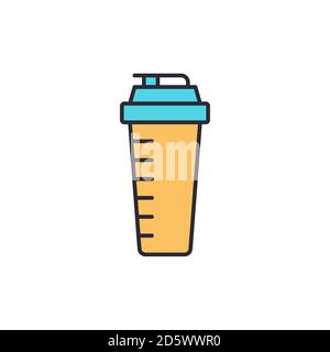Sport shaker bottle vector icon design isolated on white background Stock Vector
