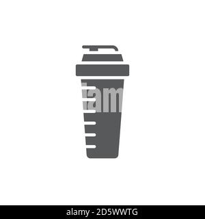 Sport shaker bottle vector icon design isolated on white background Stock Vector