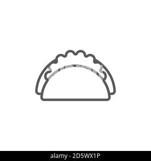 Taco mexican food vector icon isolated on white background Stock Vector