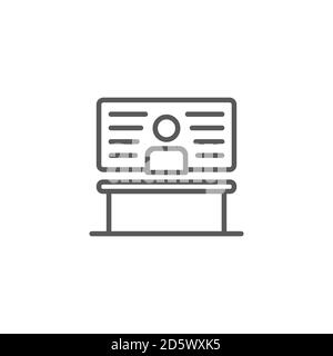 Teacher, instructor vector icon symbol isolated on white background Stock Vector