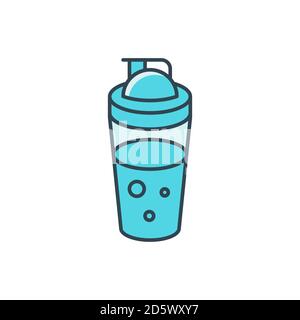 Sport shaker bottle vector icon design isolated on white background Stock Vector