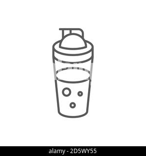 Sport shaker bottle vector icon design isolated on white background Stock Vector