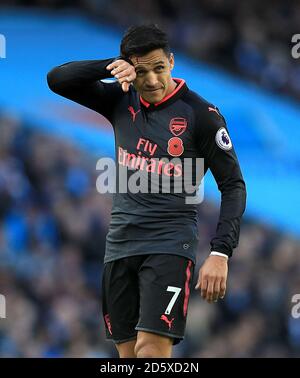 Arsenal's Alexis Sanchez looks dejected Stock Photo