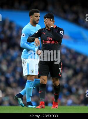 Arsenal's Alexis Sanchez looks dejected Stock Photo