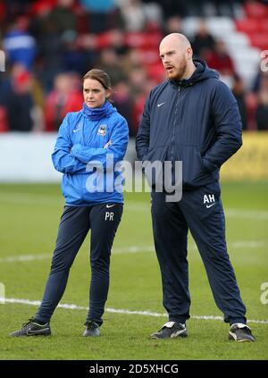 Coventry City head of medical Pauline Robertson with academy physiotherapist Andrew Hemming Stock Photo