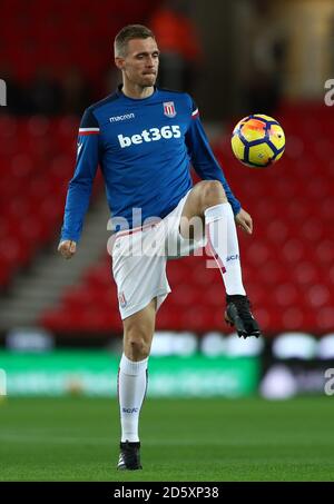 Stoke City's Darren Fletcher during warm-up Stock Photo