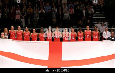 England Roses' line up prior to the match Stock Photo - Alamy