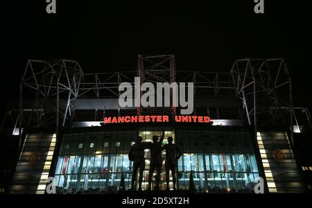 A general exterior view of Old Trafford Stock Photo