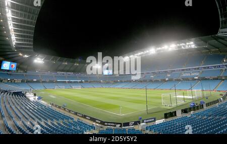 Manchester City's Etihad Stadium ahead of the match 