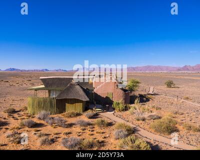 Africa, Namibia, Hardap, Kulala Wilderness Reserve, Little Kuala Lodge at Namib desert Stock Photo
