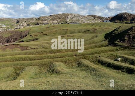 Abandoned Run-rig Strips, an Early System of Land Tenure and Cultivation  Visible at Clachtoll, Assynt, NW Highlands, Scotland, UK Stock Photo - Alamy