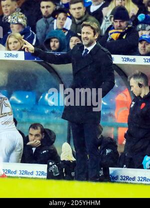 Leeds United Manager Thomas Christiansen. Leeds United's and Cardiff City's at Elland Road stadium. Stock Photo