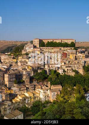 Italy, Sicily, Province of Ragusa, Ragusa, View to Ragusa Ibla, Val di Noto Stock Photo