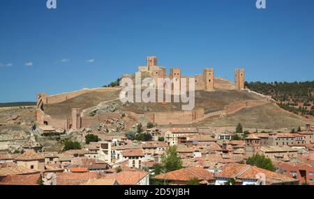 Spain, Province of Guadalajara, Molina de Aragon, Castle Stock Photo