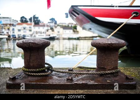 An old rusty murray in a seaside town in France. Stock Photo