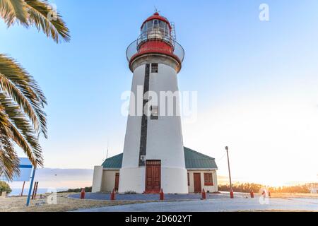 South Africa, Cape Town, Robben Island, Lighthouse Stock Photo